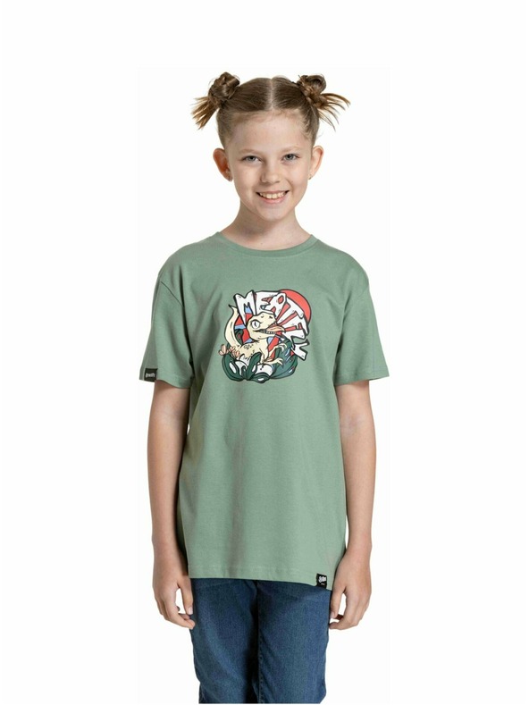 Meatfly Tricou Meatfly pentru copii Dino Olive | Verde