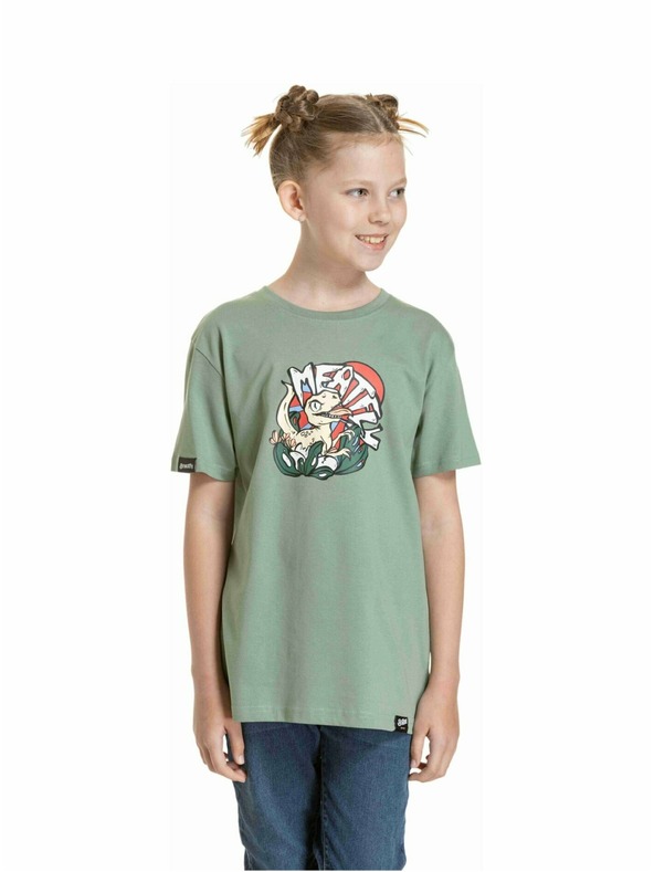 Meatfly Tricou Meatfly pentru copii Dino Olive | Verde