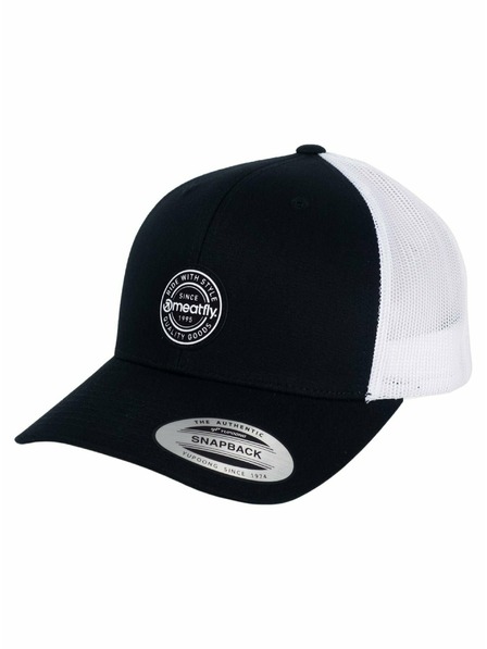 Meatfly Meatfly șapcă MF View Trucker Albă Rotundă/Neagră/Albă