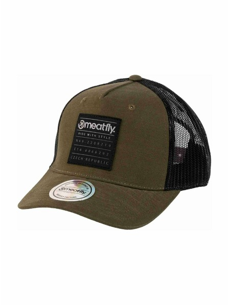 Meatfly Meatfly șapcă Hawkye Trucker Militar Pătrat | Negru |