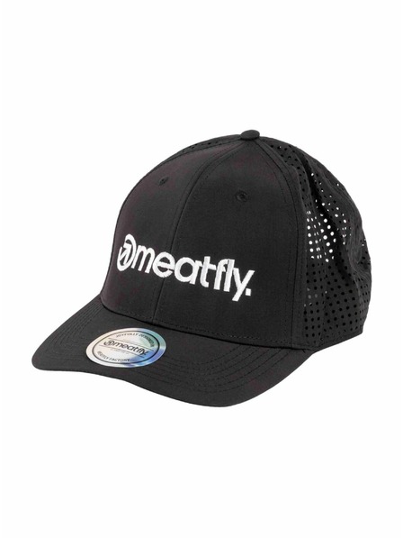 Meatfly Meatfly șapcă Nollie Perfor Cap Negru / Logo Alb | Negru | Mărime