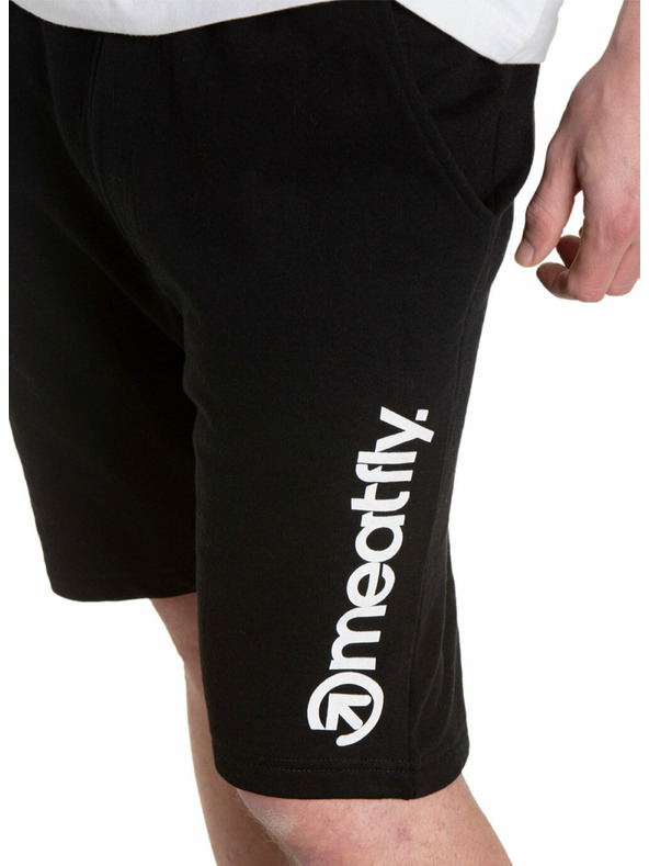 Meatfly Pantaloni scurți de trening pentru bărbați Meatfly Cushy Black