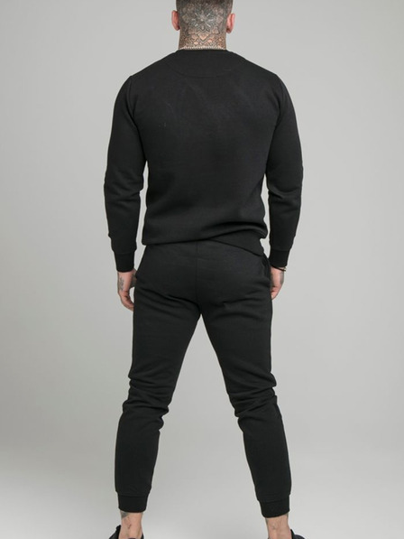 Siksilk Hanorac negru pentru bărbați SikSilk