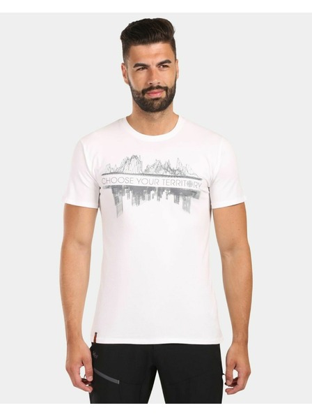 Kilpi Tricou din bumbac pentru bărbați Kilpi DISCOVER-M Alb