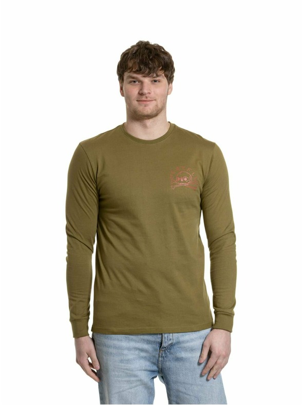 Meatfly Meatfly tricou pentru bărbați cu mânecă lungă Judgement 30 Khaki Green