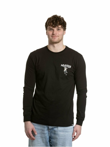 Meatfly Meatfly tricou pentru bărbați cu mânecă lungă Julien Black Skeleton
