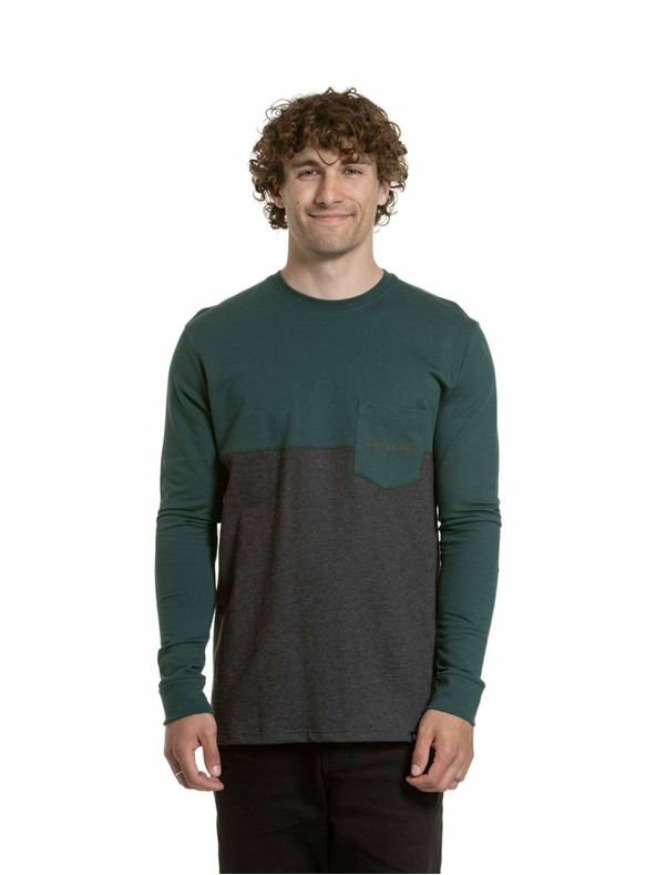 Meatfly Meatfly tricou pentru bărbați cu mânecă lungă Harvey Botanical / Charcoal Heather