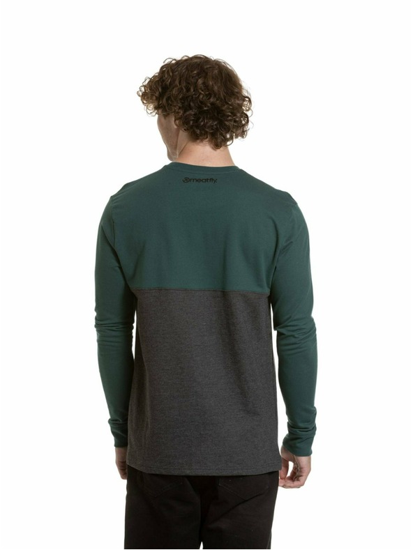 Meatfly Meatfly tricou pentru bărbați cu mânecă lungă Harvey Botanical / Charcoal Heather