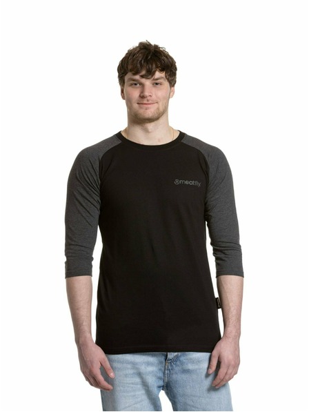 Meatfly Meatfly tricou pentru bărbați cu mânecă lungă Reagan Raglan Black