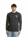 Meatfly Meatfly tricou pentru bărbați cu mânecă lungă Julien Charcoal Heather Skeleton | Gri