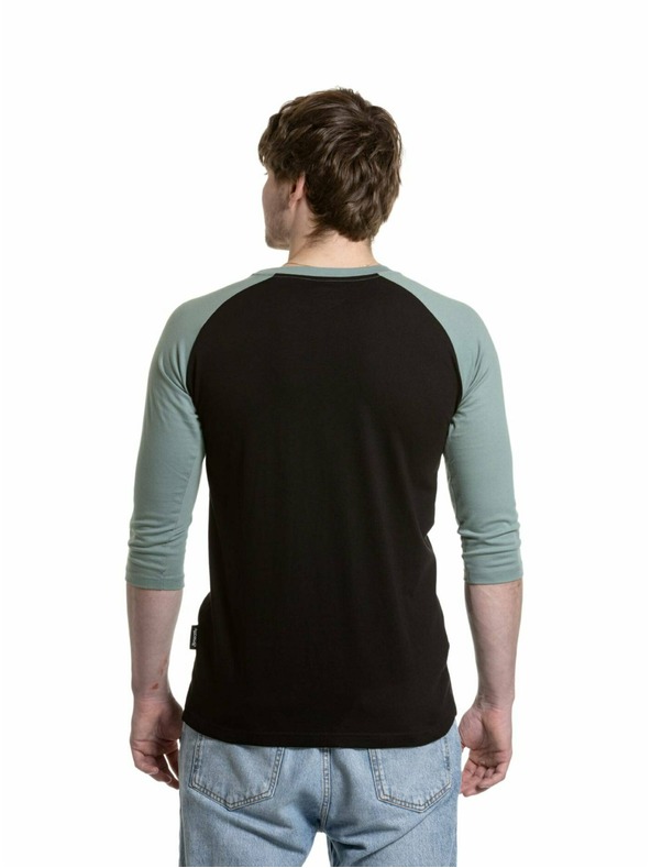 Meatfly Meatfly tricou pentru bărbați cu mânecă lungă Reagan Raglan Dusty Mint / Black