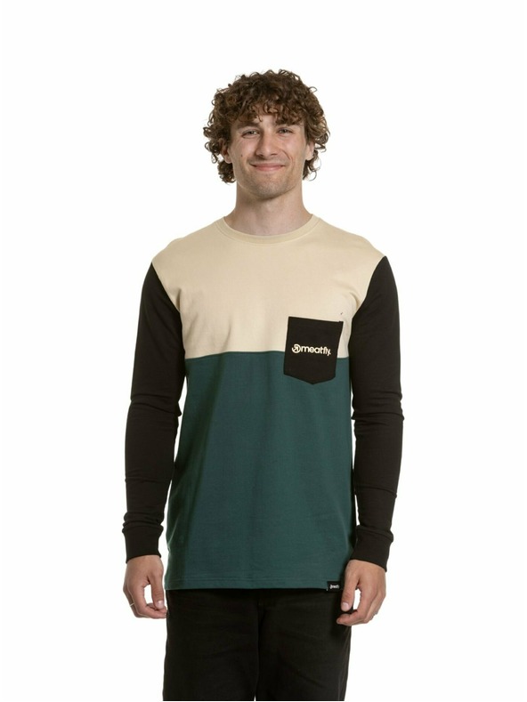 Meatfly Meatfly tricou pentru bărbați cu mânecă lungă Harvey Sand / Botanical