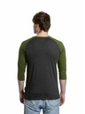 Meatfly Meatfly tricou pentru bărbați cu mânecă lungă Reagan Raglan Olive / Charcoal Heather | Gri
