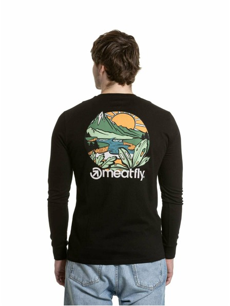 Meatfly Meatfly tricou pentru bărbați cu mânecă lungă Julien Mountains Black