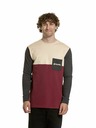 Meatfly Meatfly tricou pentru bărbați cu mânecă lungă Harvey Sand / Dark Wine