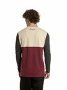 Meatfly Meatfly tricou pentru bărbați cu mânecă lungă Harvey Sand / Dark Wine