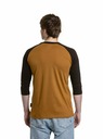 Meatfly Meatfly tricou pentru bărbați cu mânecă lungă Reagan Raglan Gold Brown / Black