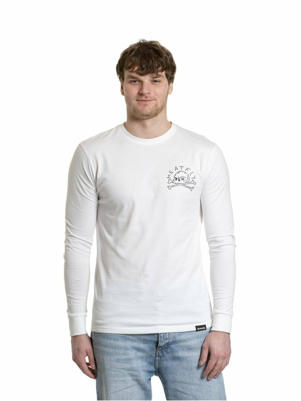 Meatfly Meatfly tricou pentru bărbați cu mânecă lungă Judgement 30 White