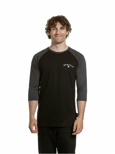 Meatfly Meatfly tricou pentru bărbați cu mânecă lungă Kennedy Raglan Black