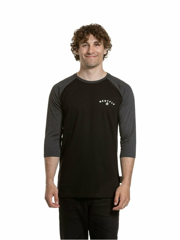 Meatfly Meatfly tricou pentru bărbați cu mânecă lungă Kennedy Raglan Black