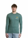 Meatfly Meatfly tricou pentru bărbați cu mânecă lungă Julien Teal Green Mountains