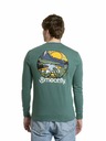 Meatfly Meatfly tricou pentru bărbați cu mânecă lungă Julien Teal Green Mountains