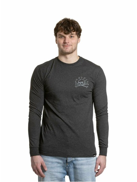 Meatfly Meatfly tricou pentru bărbați cu mânecă lungă Judgement 30 Charcoal Heather | Gri