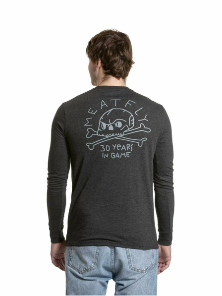 Meatfly Meatfly tricou pentru bărbați cu mânecă lungă Judgement 30 Charcoal Heather | Gri
