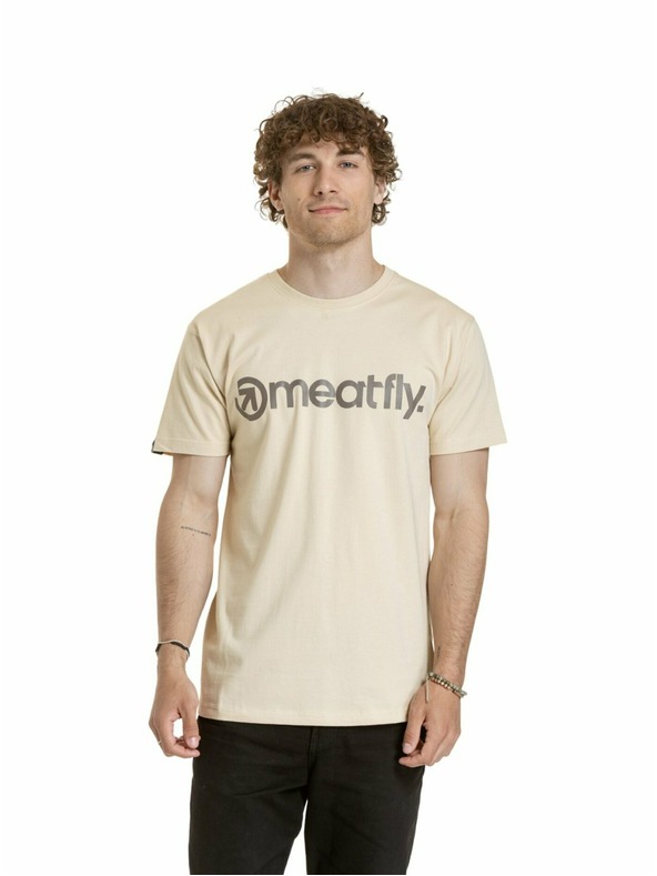 Meatfly Meatfly tricou pentru bărbați MF Logo Sand | Nisip