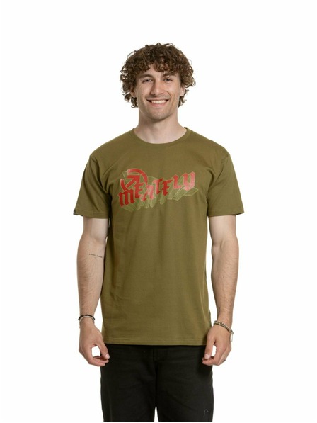 Meatfly Meatfly tricou pentru bărbați Matal Khaki Green