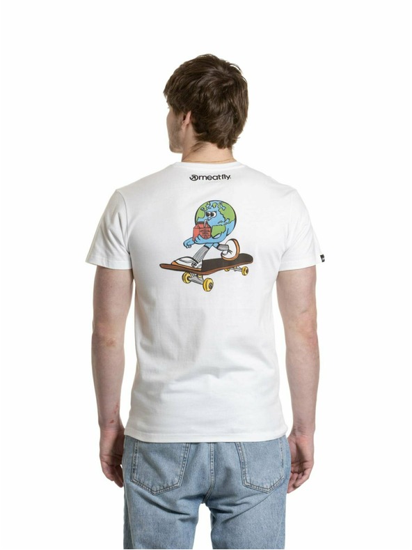 Meatfly Meatfly tricou pentru bărbați Planet White