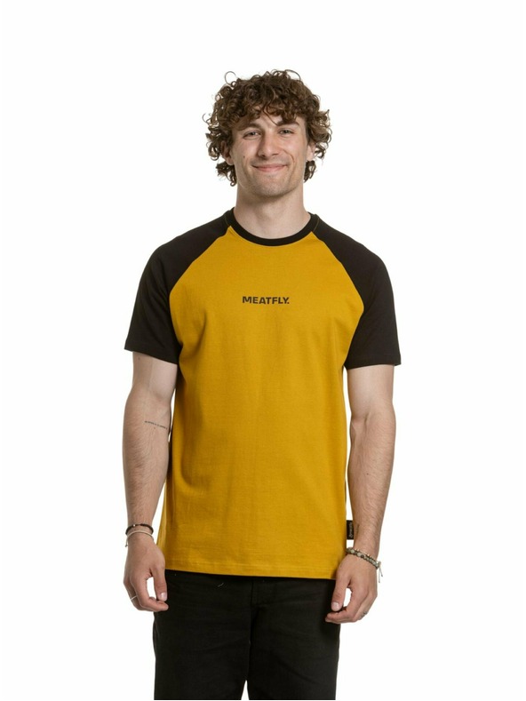 Meatfly Meatfly tricou pentru bărbați Ozzy Raglan Mustard / Black