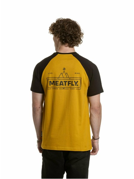 Meatfly Meatfly tricou pentru bărbați Ozzy Raglan Mustard / Black
