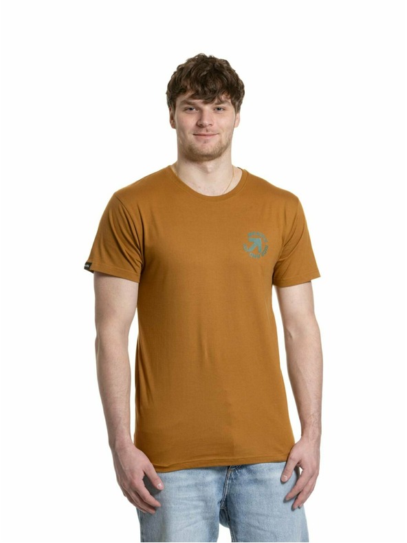 Meatfly Meatfly tricou pentru bărbați Arrow Maro Auriu | Maro