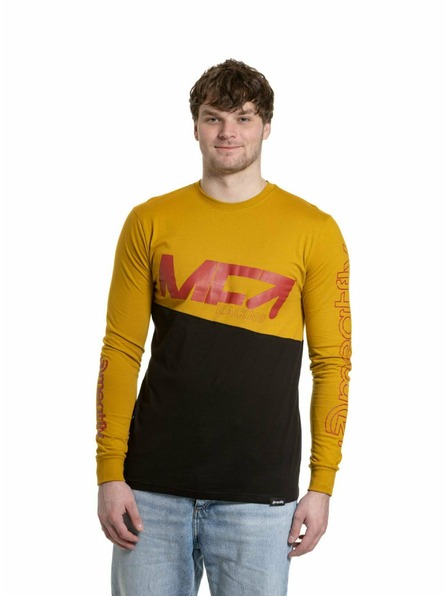 Meatfly Meatfly tricou pentru bărbați cu mânecă lungă Judgement Racing Muștar