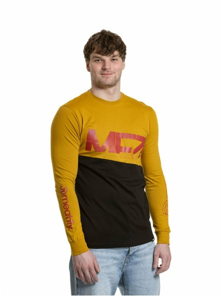Meatfly Meatfly tricou pentru bărbați cu mânecă lungă Judgement Racing Muștar