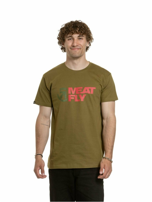 Meatfly Meatfly tricou pentru bărbați Revital Verde Kaki