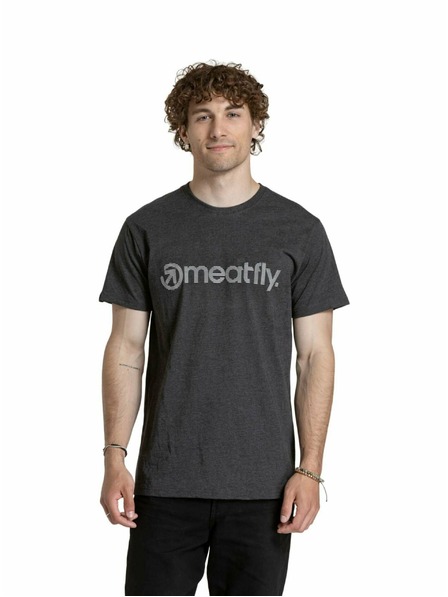 Meatfly Meatfly tricou pentru bărbați Striped Logo Gri Mistic | Gri