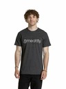 Meatfly Meatfly tricou pentru bărbați Striped Logo Gri Mistic | Gri
