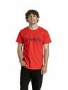 Meatfly Meatfly tricou pentru bărbați Striped Logo Roșu Aprins | Roșu