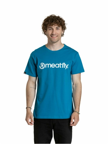Meatfly Tricou Meatfly pentru bărbați MF Logo Funky Blue