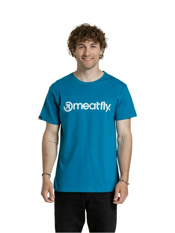 Meatfly Tricou Meatfly pentru bărbați MF Logo Funky Blue