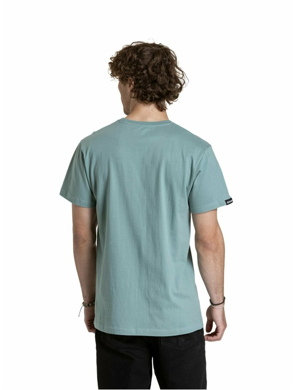 Meatfly Tricou Meatfly pentru bărbați Striped Logo Dusty Mint