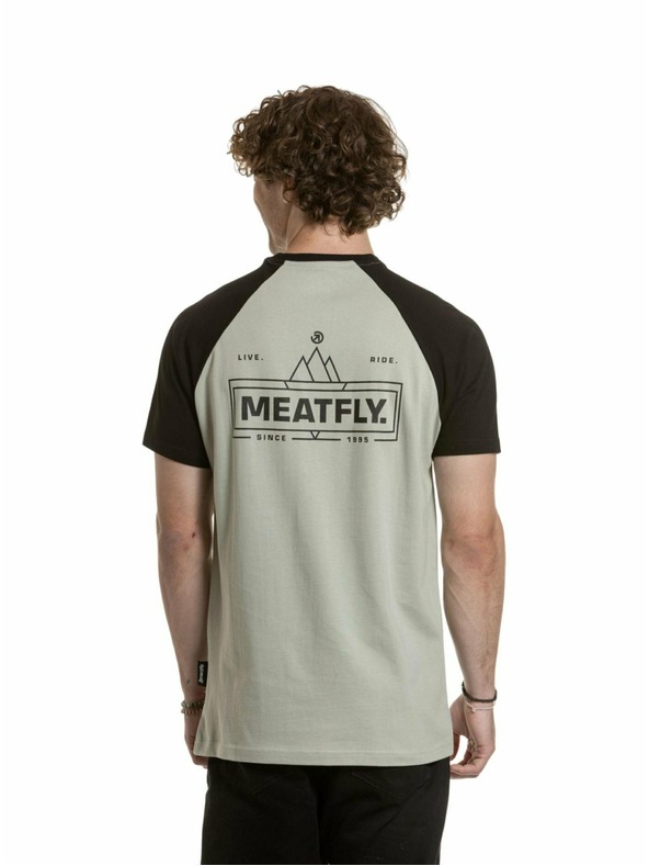 Meatfly Tricou Meatfly pentru bărbați Ozzy Raglan Mossy Green / Black