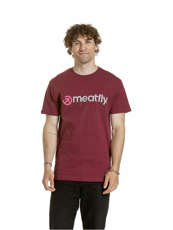 Meatfly Tricou Meatfly pentru bărbați Joe Dark Wine | Roșu