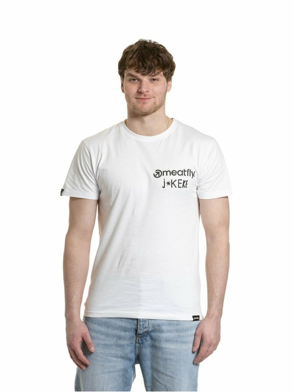 Meatfly Tricou Meatfly pentru bărbați Keke Moto White