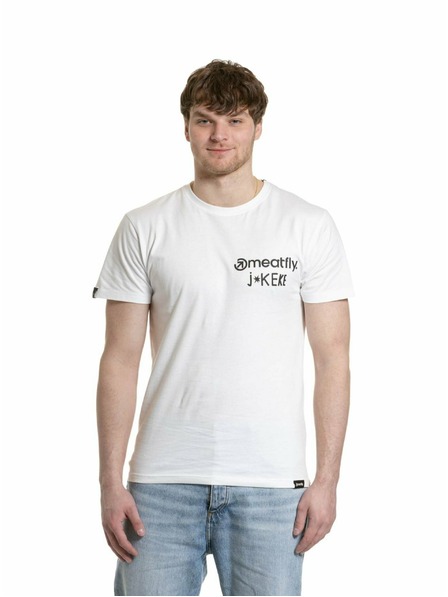 Meatfly Tricou Meatfly pentru bărbați Keke Moto White