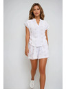 Moodo Pantaloni scurți Moodo pentru femei - albi