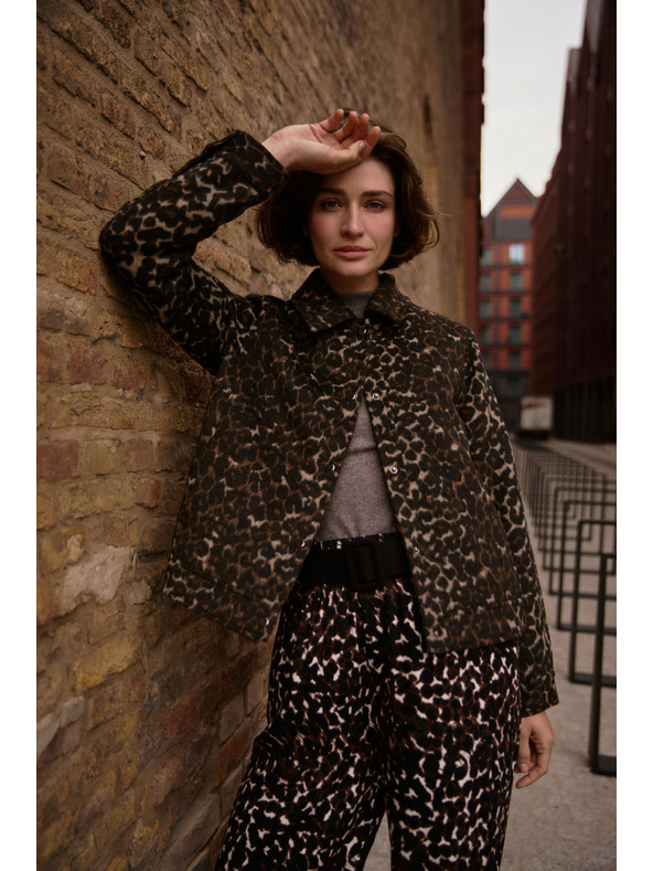 Moodo Jachetă cu imprimeu leopard Moodo