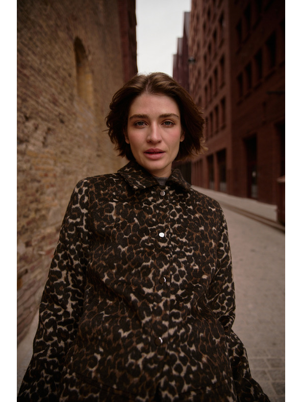 Moodo Jachetă cu imprimeu leopard Moodo